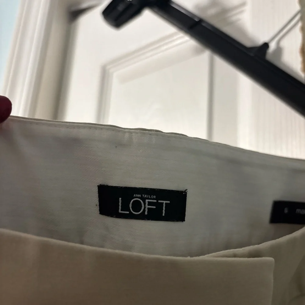 Ann Taylor Loft Cream Trousers - Picture 3 of 5